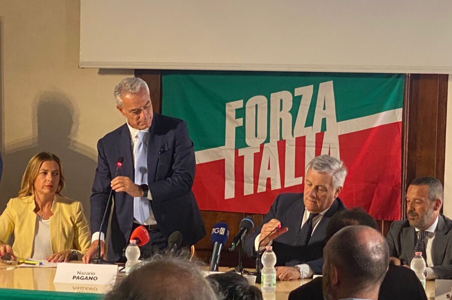 Il ministro Antonio Tajani oggi a L’Aquila