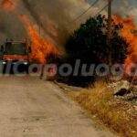 L’Aquila, incendio in zona San Giacomo