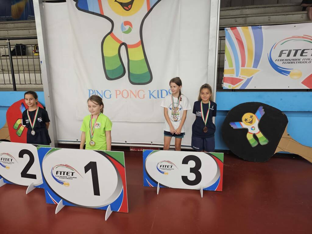 Tennistavolo, medaglia di bronzo per la Prosperini School al Ping Pong Kids