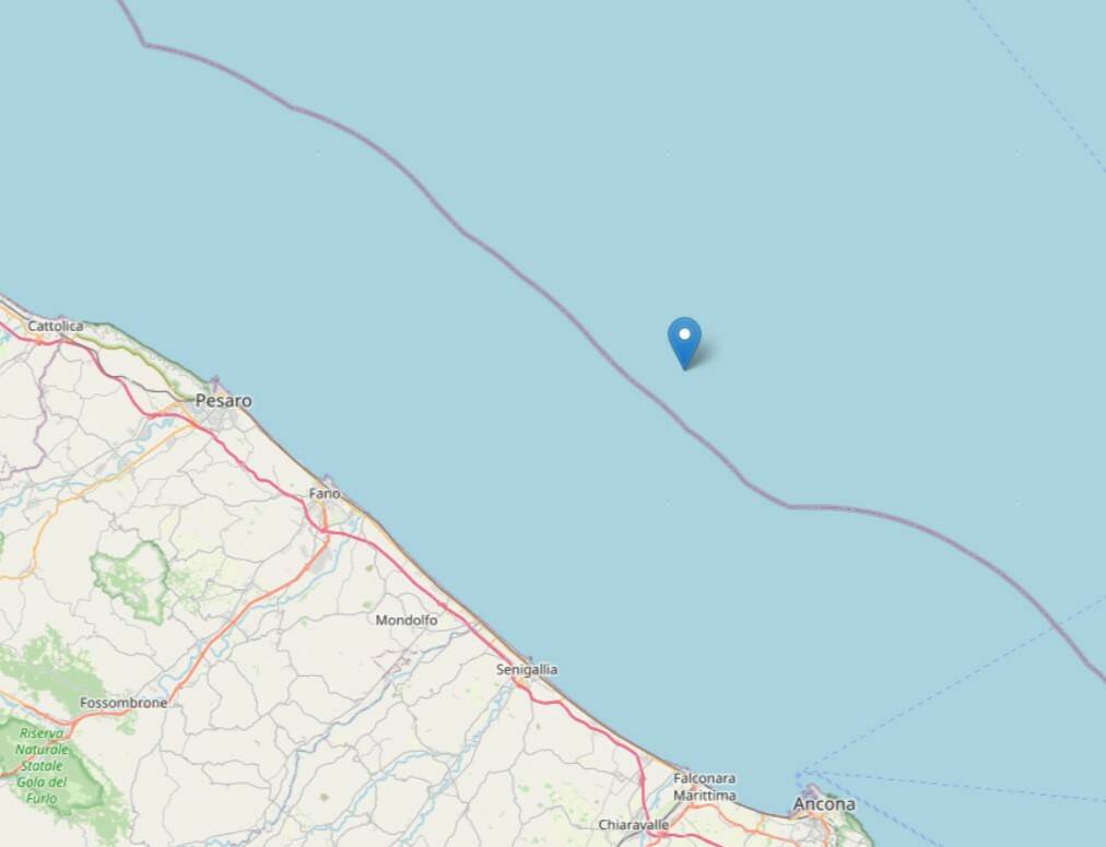 Terremoto nelle Marche, scossa da 3,9 sulla costa