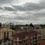 L’Aquila, giornata grigia e piovosa