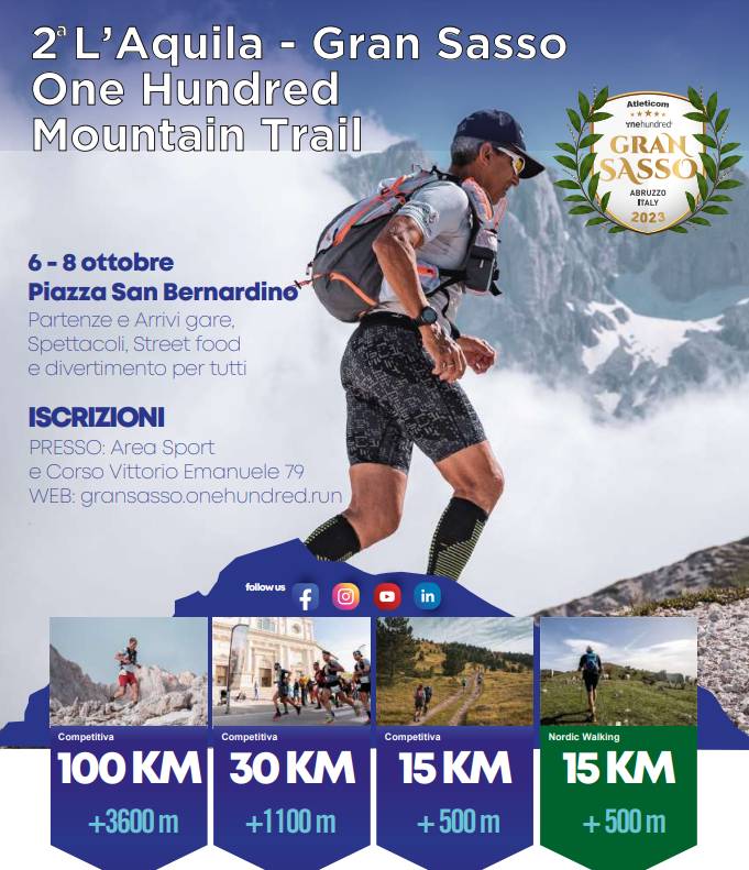 L’AQUILA: ARRIVA LA SECONDA EDIZIONE DELLA GRAN SASSO ONE HUNDRED MOUNTAIN TRAIL | Ultime notizie di cronaca Abruzzo