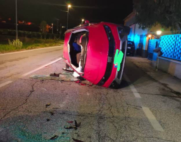 INCIDENTE A L’AQUILA, AUTO SI RIBALTA: DUE FERITI | Ultime notizie di cronaca Abruzzo