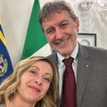 Giorgia Meloni incontra Marco Marsilio a Palazzo Chigi