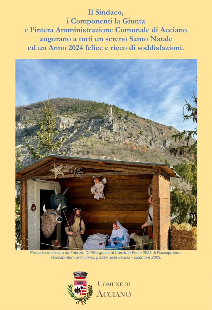 Comune di Acciano » GLI AUGURI DELL’AMMINISTRAZIONE COMUNALE