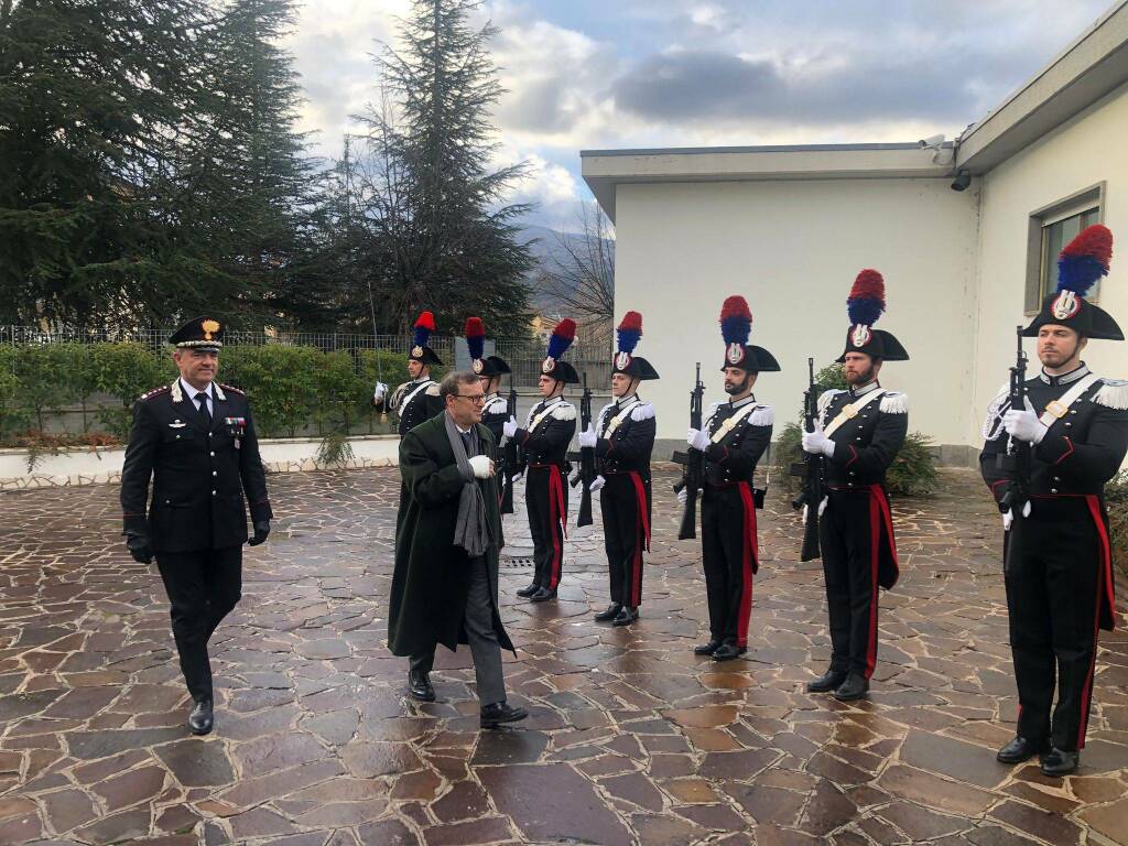 Carabinieri, il Prefetto dell’Aquila in visita al Comando provinciale