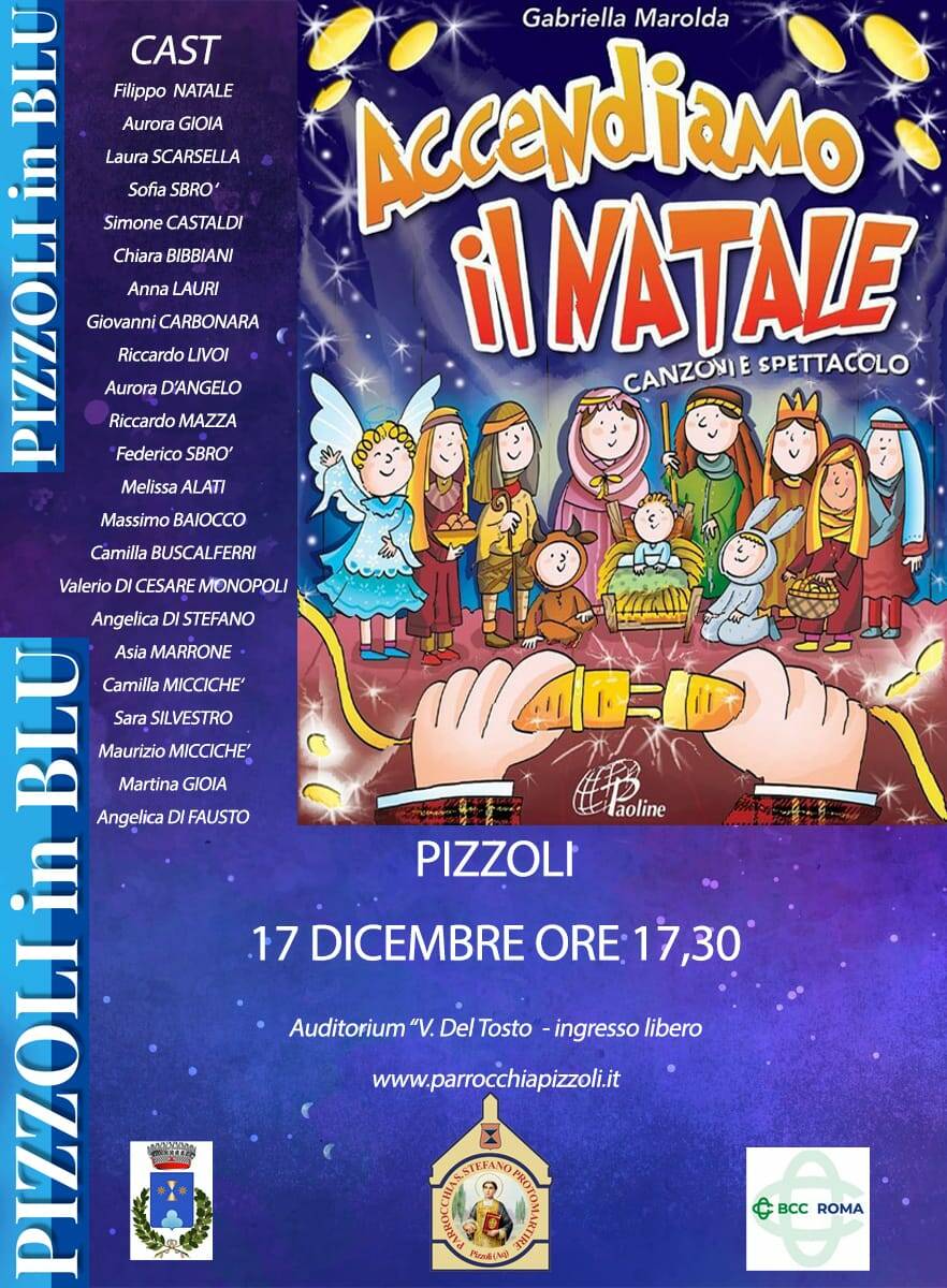 Pizzoli in Blu, secondo appuntamento con il recital Accendiamo il Natale
