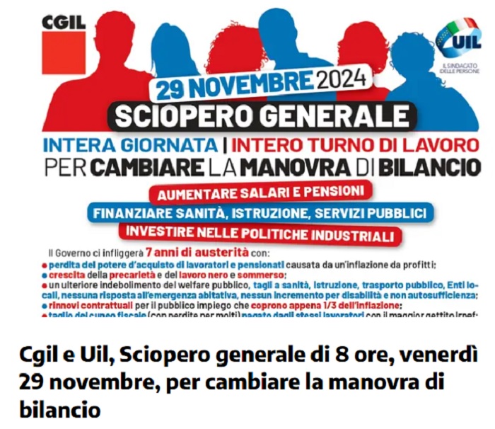Il venerdì dello Sciopero generale: chi si ferma e quando