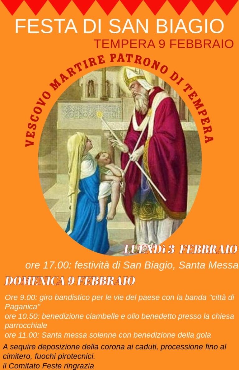 L’AQUILA: A TEMPERA SI FESTEGGIA SAN BIAGIO | Notizie di cronaca
