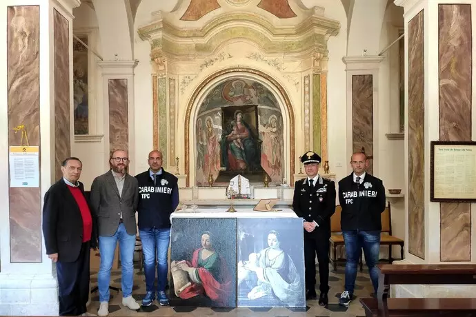 RESTITUITA A SULMONA UNA ANTICA TELA DEL 17ESIMO SECOLO TRAFUGATA NEL 2004 | Notizie di cronaca