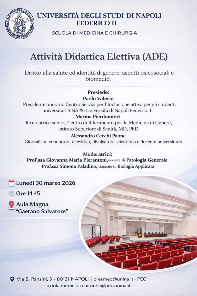 Medicina e identità di genere, alla Federico II un seminario per una sanità più inclusiva